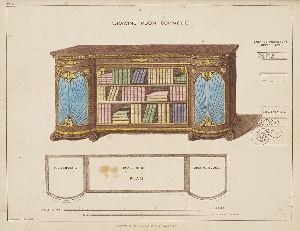 George Smith 'The Cabinet-Maker and Upholsterer’s Guide' Plate VI